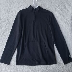 Climatesmart Quarter Zip Sweatshirt Men's M Black Fleece Lined Thermal Top